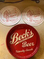 buffalo beer collectibles becks beer tray iroquois paper tray liners  picture