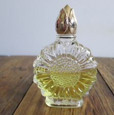 Vintage Avon Demi-Decanter Sun Blossoms Cologne .75 oz. Splash Sunflower Glass picture