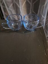 Two elegant vintage (1930s?) ice blue colored glasspunch cups,Two elegant... picture