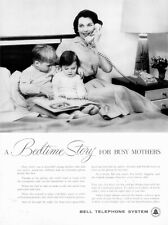 1959 Bell Telephone Vintage Print Ad A Bedtime Story For Busy Mothers  picture