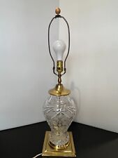 Vintage Fine Cut Crystal 3 Ways Lamp and Brass Base, 29