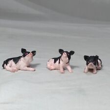 Small Handpainted Pig Figurines Nature Series Set Of 3 picture