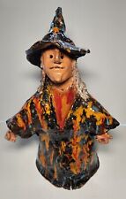 Vintage one of a kind Handcrafted pottery Witch figurine  picture
