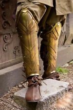 Illumine Greaves-Leg Protection-Medieval Leg Greaves-Battle Worn Armor Costume picture