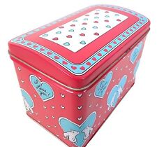 Valentines Day Daher Ltd. Red Polar Bear & Hearts Metal Tin Decorative Chest Box picture