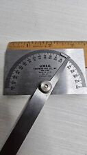 GENERAL HARDWARE MFG. CO. Vintage  No. 17 Stainless Steel Machinist Protractor picture