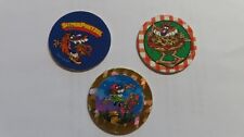 three different super pretzel mascot pogs 1994 1995 picture