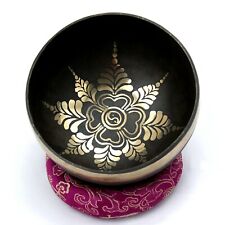 6 inch Flower Carved singing bowl-Etching carving Bowls Best healing palm Size picture