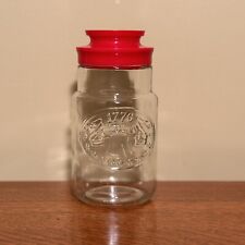 Anchor Hocking 1976 Bicentennial Jar With Red Cap Liberty Bell Vintage picture