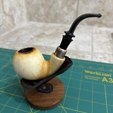 Meerschaum Tobacco Pipe Large Bent Apple Tons Of Character  picture