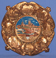 Vintage West Germany Ornate Copper Wall Hanging Plaque picture