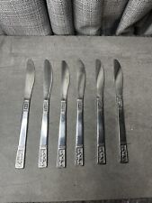VTG Interpur Cortina Butter Knives Stainless Steel Flatware MCM Japan Lot of 6 picture