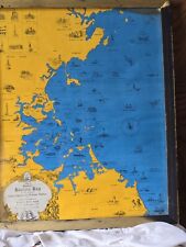 MAP OF ROMANTIC BOSTON BAY 1944 Salem Harbor To Scituate Harbor By Edward Snow picture
