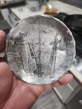 Vintage Wendell August Forge Handmade Hammered Coaster  Golf Themed picture