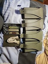 VINTAGE GERMAN ARMY G3 H&K RIFLE CLEANING KIT + 2 MAG POUCHES USED HK91 Garand  picture