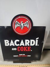 Bacardi And Coke Tin Sign Man Cave Bar Rum And Coke Bat picture