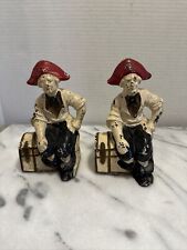 ANTIQUE HUBLEY TREASURE CHEST  PIRATE NAUTICAL CAST IRON  BOOKENDS picture