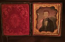 REDUCED CONFEDERATE? WELL DRESSED MAN POCKET  CIVIL WAR AMBROTYPE picture