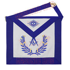 Masonic Regalia Blue Lodge Jr. Deacon Lambskin Aprons - MACHINE EMBROIDERY LOGO picture
