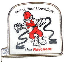 Vintage Raychem 6' Tape Measure Vintage Tools Advertising Shrink Your Downtime picture