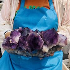 10.29LB Natural Amethyst Cluster Quartz Crystal Rare Mineral Specimen Heals 664 picture