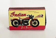 Vintage INDIAN MOTORCYCLE Matchbox With Junior Scout 1937 Cover - Full picture
