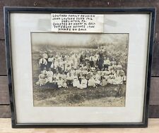 Antique Wood Framed 1912 Louthan Family Reunion Photo picture
