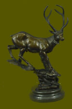 Buck Deer Elk Stag Wildlife Art Cabin Lodge Sportsman Art Bronze Marble Statue picture