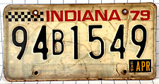 Indiana Lake County 1979 Race Car Design Metal Expired License Plate 94B1549 picture