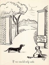 Vintage Dachshund Humor Print 1930s Zito Dachshund Illustration Art 5360n picture