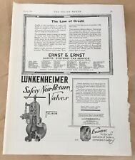 Lunkenheimer Co. 1924 orig vintage print ad 1920s illus safety valves machinery  picture