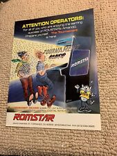 Original 1988 11- 8.5'' Tournament Arkanoid Romstar arcade video game AD FLYER picture