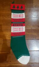 VINTAGE JINGLE BELL SWEATER KNIT OLD FASHIONED CHRISTMAS STOCKING XTRA LARGE 37