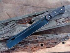 WILD CUSTOM HANDMADE 18 INCHES LONG IN BLACKED COATING STEEL HUNTING BOWIE picture
