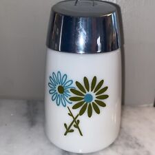 Santa Barbara starline milk glass green/ blue daisy sugar dispenser, 1950's picture