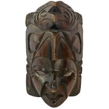 Vintage Hand Carved Wood Mask Native Mayan Mexico Tecun Uman South America Art picture