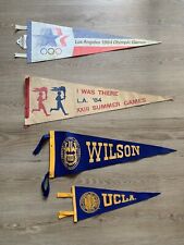 Vintage Felt Pennant Flags Los Angeles Lot - UCLA Los Angeles Olympics And More picture
