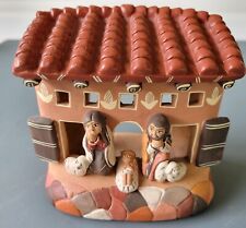 Peruvian Folk Art Pottery Storyteller  Nativity Scene Jesus Birth Christ Voltiv  picture