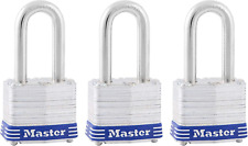 Master Lock Outdoor Padlocks, Lock Set with Keys, Keyed Alike Padlocks, 3 Pack picture