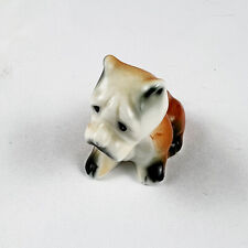 Vintage Porcelain Sitting Dog Figurine Boxer? Bulldog? picture