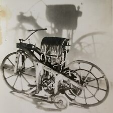 Antique RPPC Real Photograph Postcard Daimler Reitwagen 1st Motorcycle History picture