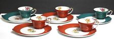 VTG UCAGCO Teacup and Saucer Snack Plate Hand Painted Occupied Japan Set of 5 picture