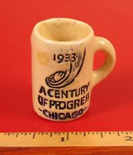 ANTIQUE 1933 CHICAGO WORLDS FAIR MINIATURE BEER ALE MUG A CENTURY OF PROGRESS  picture