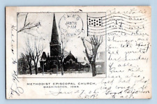 1906. WASHINGTON, IOWA. METHODIST EPISCOPAL CHURCH. POSTCARD FX24 picture