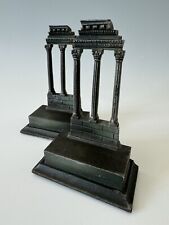 Antique Bradley & Hubbard Temple of Castor & Pollux Patinated Cast Iron Bookends picture