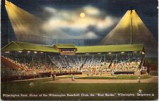 Wilmington Baseball Park - Night Game, Wilmington, Delaware- 1943 Linen Postcard picture