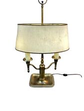 Frederick Cooper Bouillotte Brass W Candles Table Lamp W Original Shade 24
