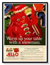 Jell-O Snowman Recipe Christmas Print Ad Vintage 1992 Magazine Advertisement Art picture