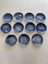 Vintage Bing & Grondahl Copenhagen Porcelain Plates “Jule After” Set Of 11 picture