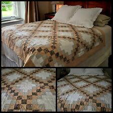 Beautiful Vintage Handmade Quilt Harvest Fall Colors Full Excellant Condition  picture